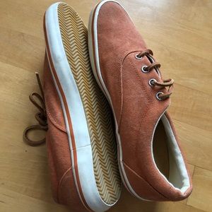 Cole Haan orange canvas sneakers